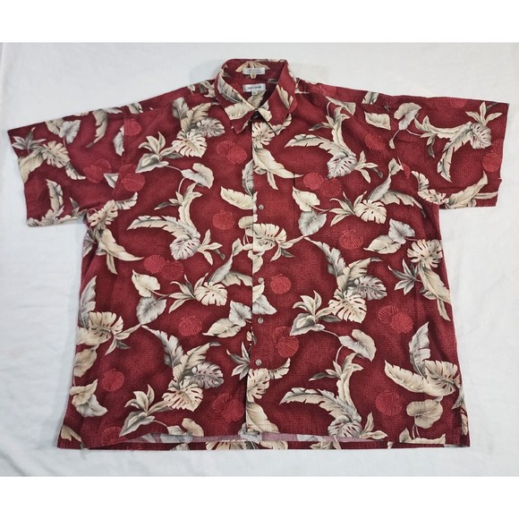 Pierre Cardin Other - Pierre Cardin Mens 2XL Hawaiian Print Shirt Men Button Up Floral - GOOD